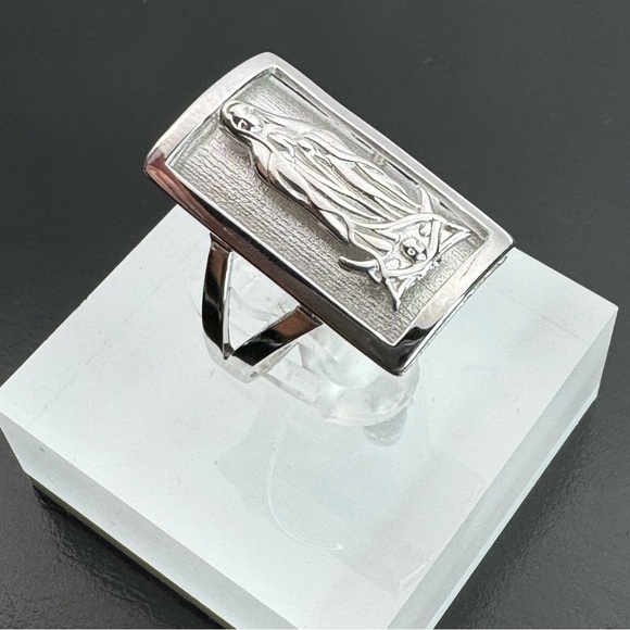 Sterling silver 925 virgin de Guadalupe size 7 and 9 option ring - Picture 3 of 4